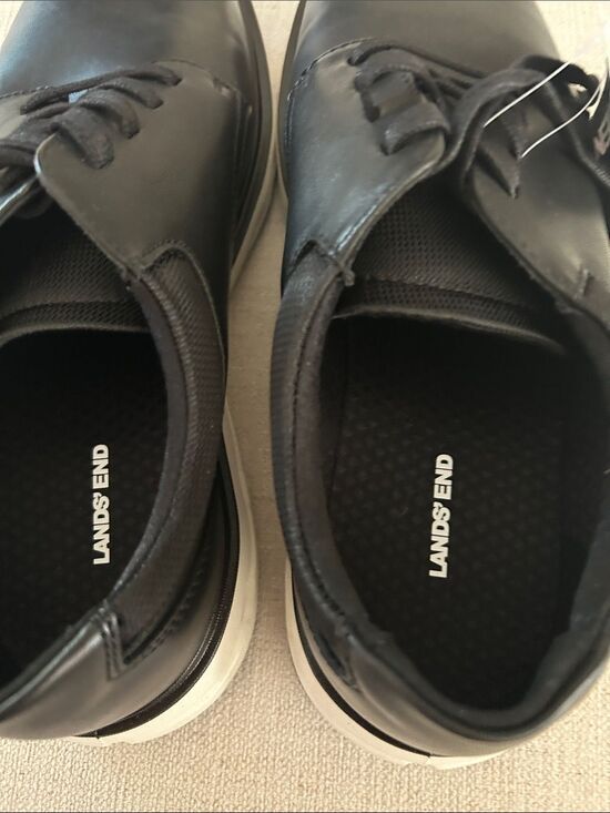 Lands End Mens Sport Oxford Shoes Black White Hybrid Sneaker, Mens 9.5, NWT main image 6